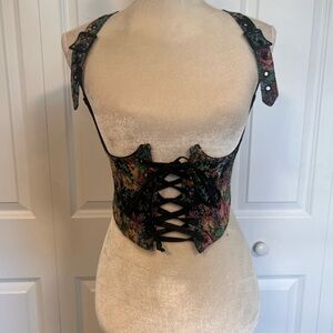 Dolls Kill Multicolor Lace-Up Corset Top